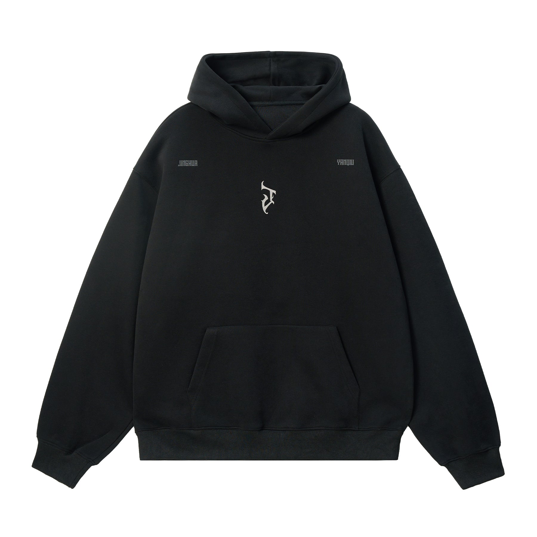 “J” Gothic Letter Hoodie – American High-Street Heavyweight Sweater