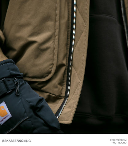 Men's American Trendy Flight Jacket - 90% White Duck Down Warm Workwear Coat