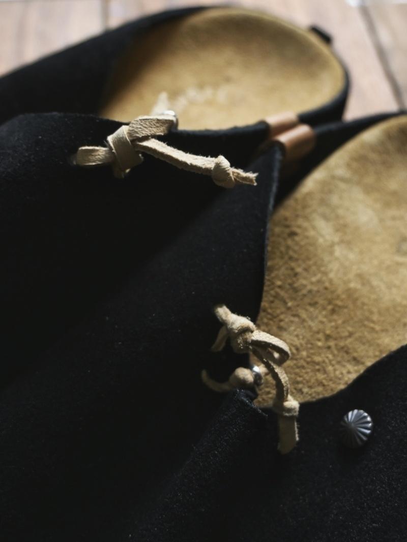 Sonofloong Retro Genuine Leather Mules - Silver Buckle Thick-Soled Cork Birkenstock Style