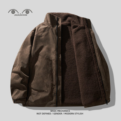 Detroit Heavyweight Lamb-Wool Workwear Jacket – Insulated Cotton Coat (Unisex)