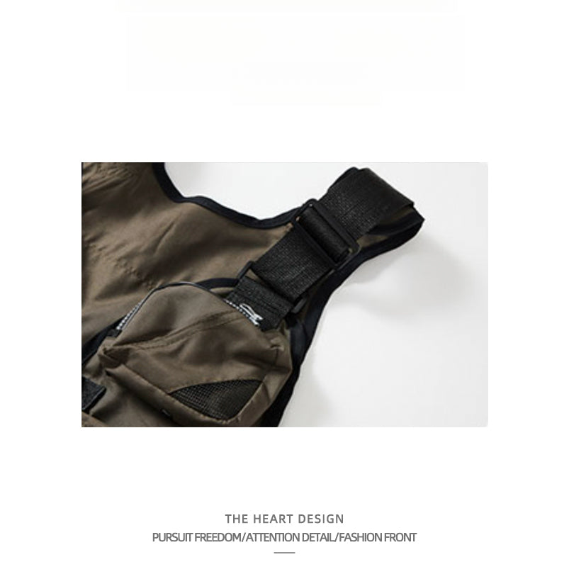 High Street American Style Outdoor Vest for Men and Women, Multi-Functional with Multiple Pockets, Adjustable, Casual, Stylish, Versatile, Roadster Vest for Men