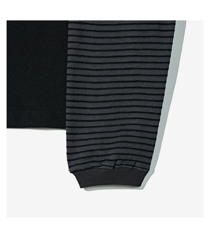 Vintage Two-Piece Look Striped Long Sleeve T-Shirt – Washed Cotton (Men)