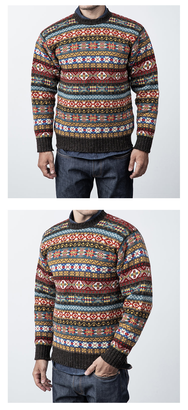 Jamiesons 130-Year Fair Isle Wool Sweater – Scottish Heritage Knit (Unisex)