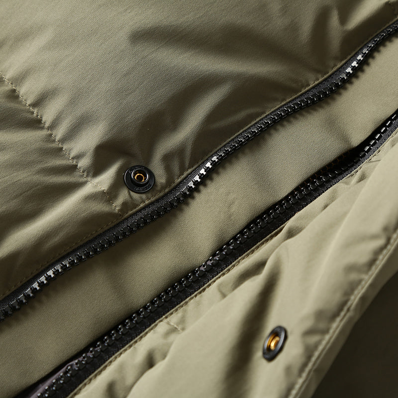 Men's Plus Size 800 Fill Power Mid-Length Down Jacket - Euro-American Style Hooded Thickened Cold-Resistant Warm Coat