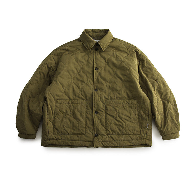 japanese Minimalist Quilted Cotton Jacket - Lightweight Couple Coat