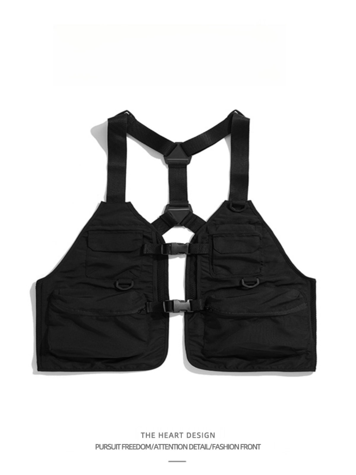 Men's Mountain-Style Outdoor Workwear Vest – High Street Casual Multi-Pocket Vest Jacket for Autumn & Winter