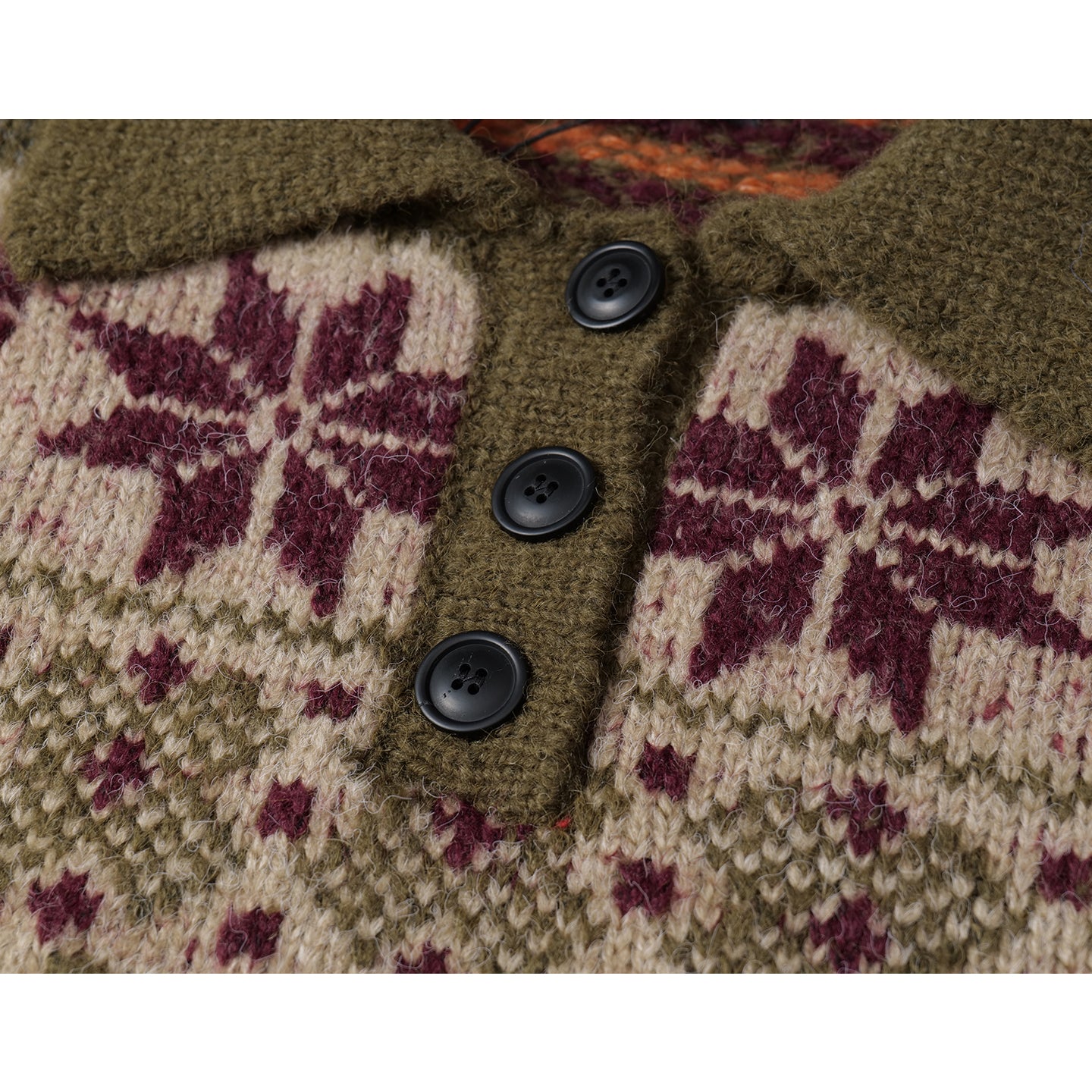 Fairland Henley-Collar Wool Blend Pullover – Heavy Vintage Knit (Unisex)