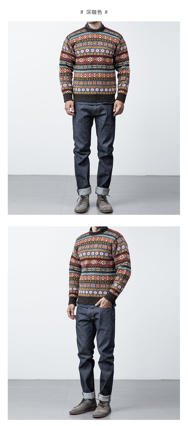 Jamiesons 130-Year Fair Isle Wool Sweater – Scottish Heritage Knit (Unisex)