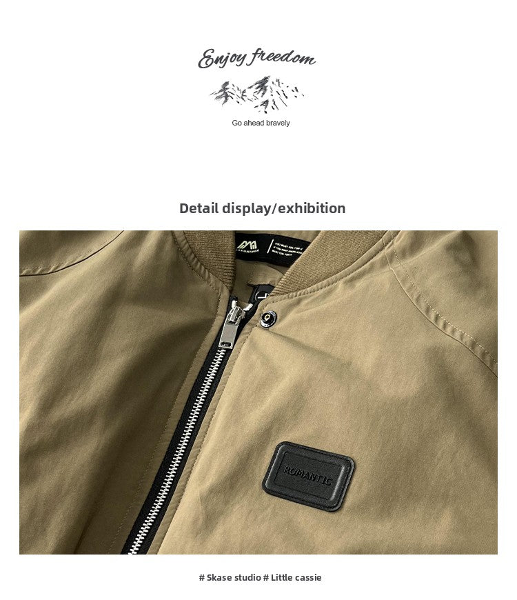 American Style Trendy Brand 90 White Duck Down Workwear Flight Jacket Down Jacket Men Winter Loose Thickened Warm Short Coat