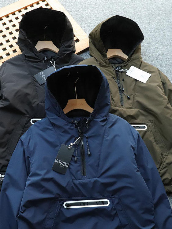 Unisex Outdoor Cotton Jacket - Export Spain Windproof Water-Resistant Hooded Loose Casual Coat