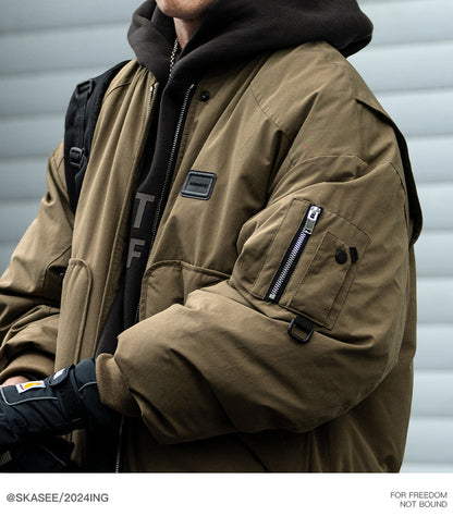 Men's American Trendy Flight Jacket - 90% White Duck Down Warm Workwear Coat