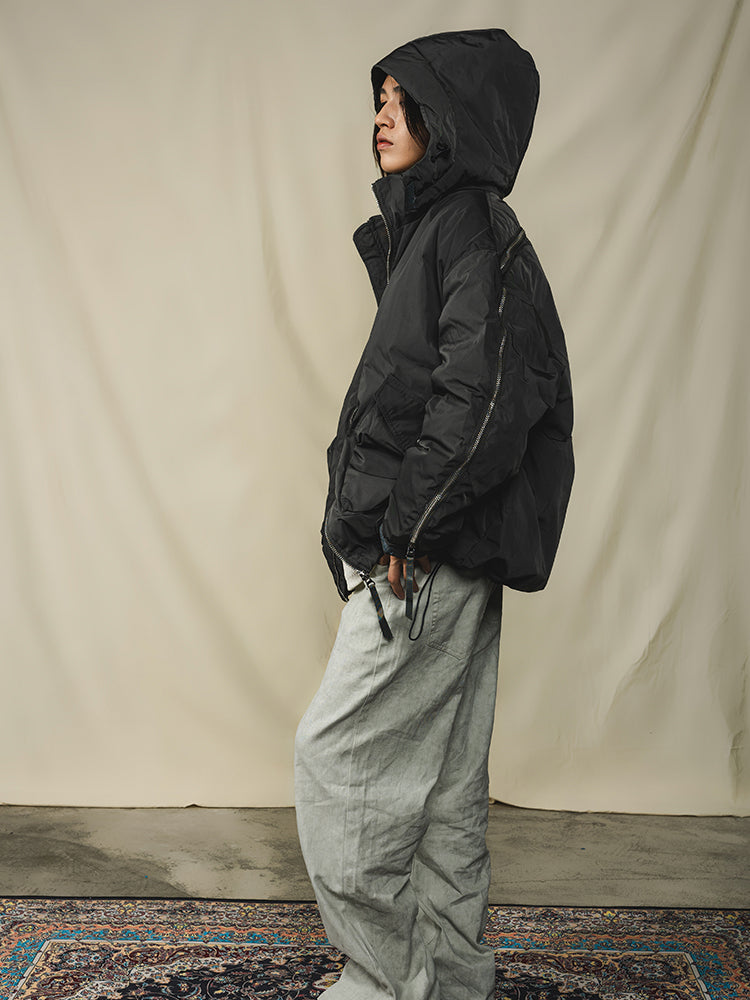 Cooker Stand Collar Hooded Down Jacket Zipper Thickened Trendy Brand Warm Men's New White Duck Down Coat New Winter