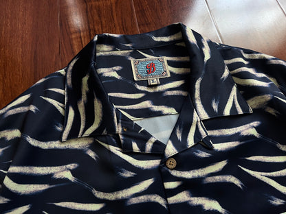 Ukiyo-E Patchwork Style Loose Drape Hawaiian Cuban Collar Printed Aloha Shirt Short Sleeve Shirt