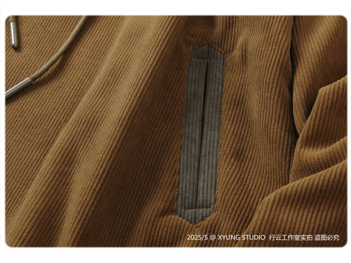 Japanese Style Fleece-Lined Hooded Sweatshirt - Thickened Pullover Hoodie (Men)