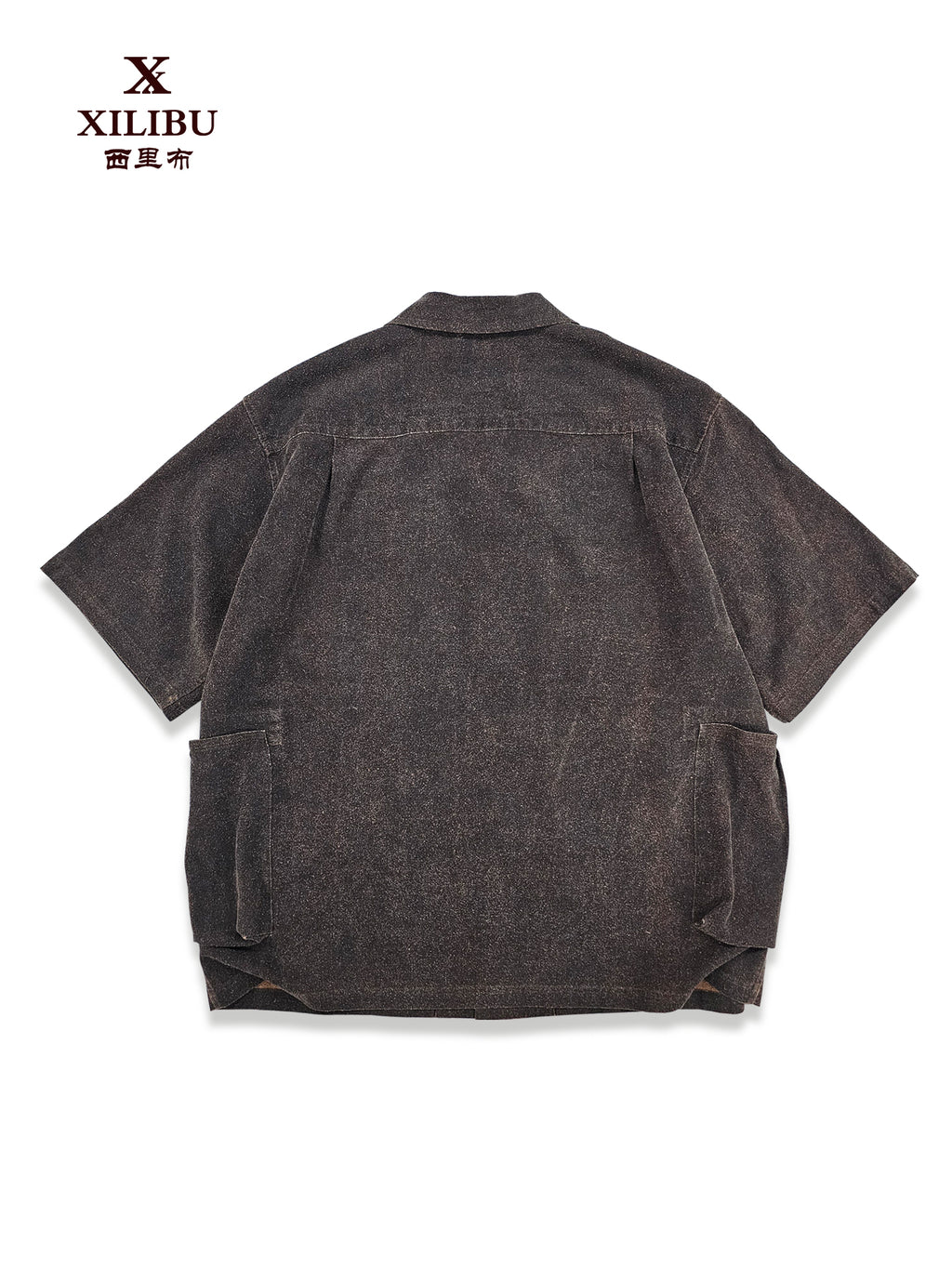 Wild Silk Cuban Collar Half Sleeve Shirt Men's Dye Yam Dyed Tussah Silk Aloha Retro Short Sleeve Shirt Summer