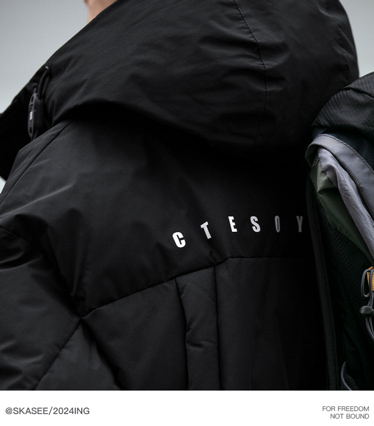 Cleanfit Deconstructed Patchwork Design Down Jacket for Men Winter Couples Outdoor Windproof Workwear 90 White Duck Down Coat