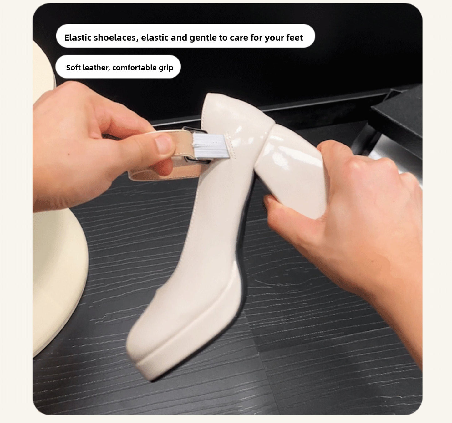 Women's French Style Mary Jane Wedding Shoes - Waterproof Platform Chunky Heel Elegant Bridesmaid Shoes