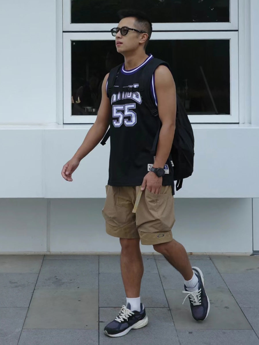 Japanese Style Outdoor Lightweight Functional Waterproof Shorts Loose Casual Large Pocket Cargo Shorts Summer