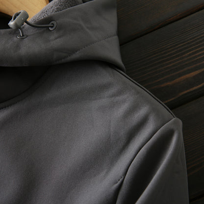 Men's Premium Fleece Thermal Soft Shell Jacket - Autumn Windproof Waterproof Thickened Hooded Coat