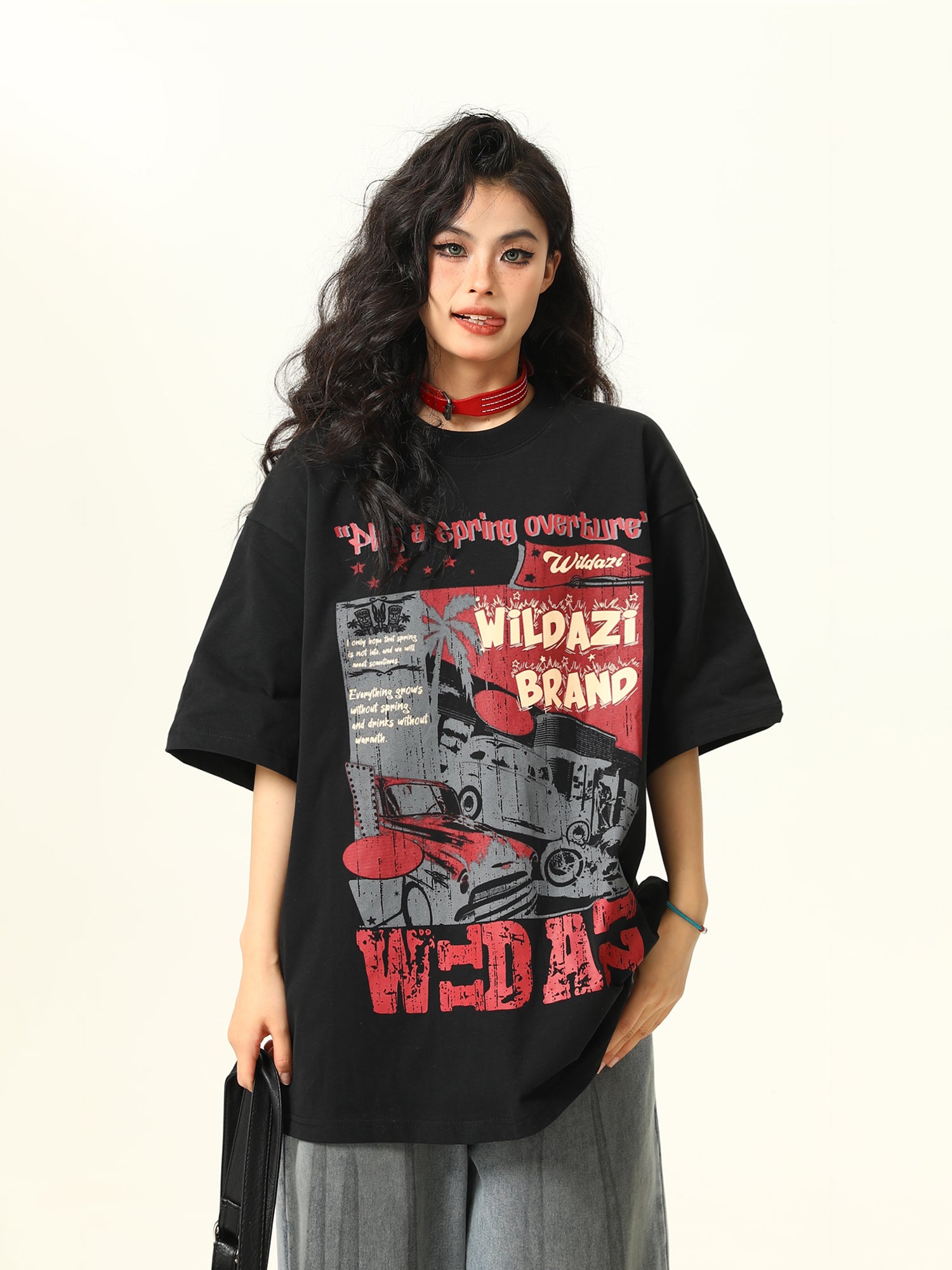 2025 Summer New Original American Retro Short Sleeve T-Shirt Unisex Niche Print Trendy Brand Tee