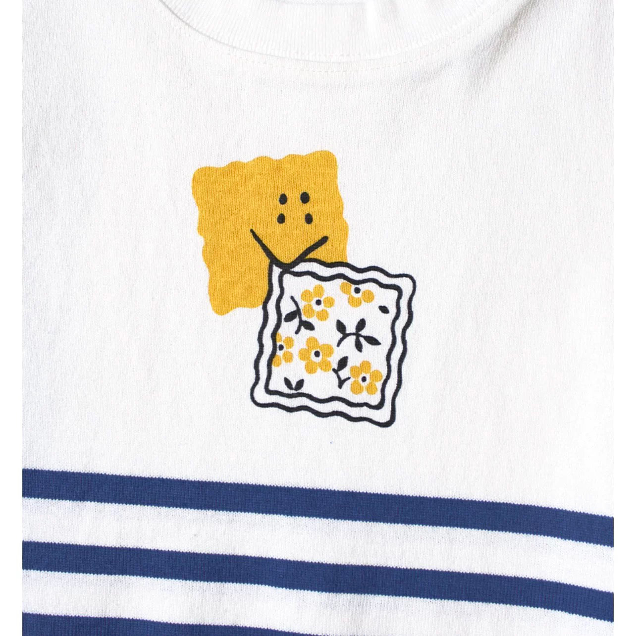 Japanese Leisure Navy Style Fun Printing Loose round Neck Short Sleeve T-shirt