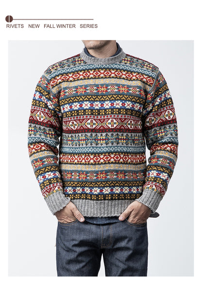 Jamiesons 130-Year Fair Isle Wool Sweater – Scottish Heritage Knit (Unisex)