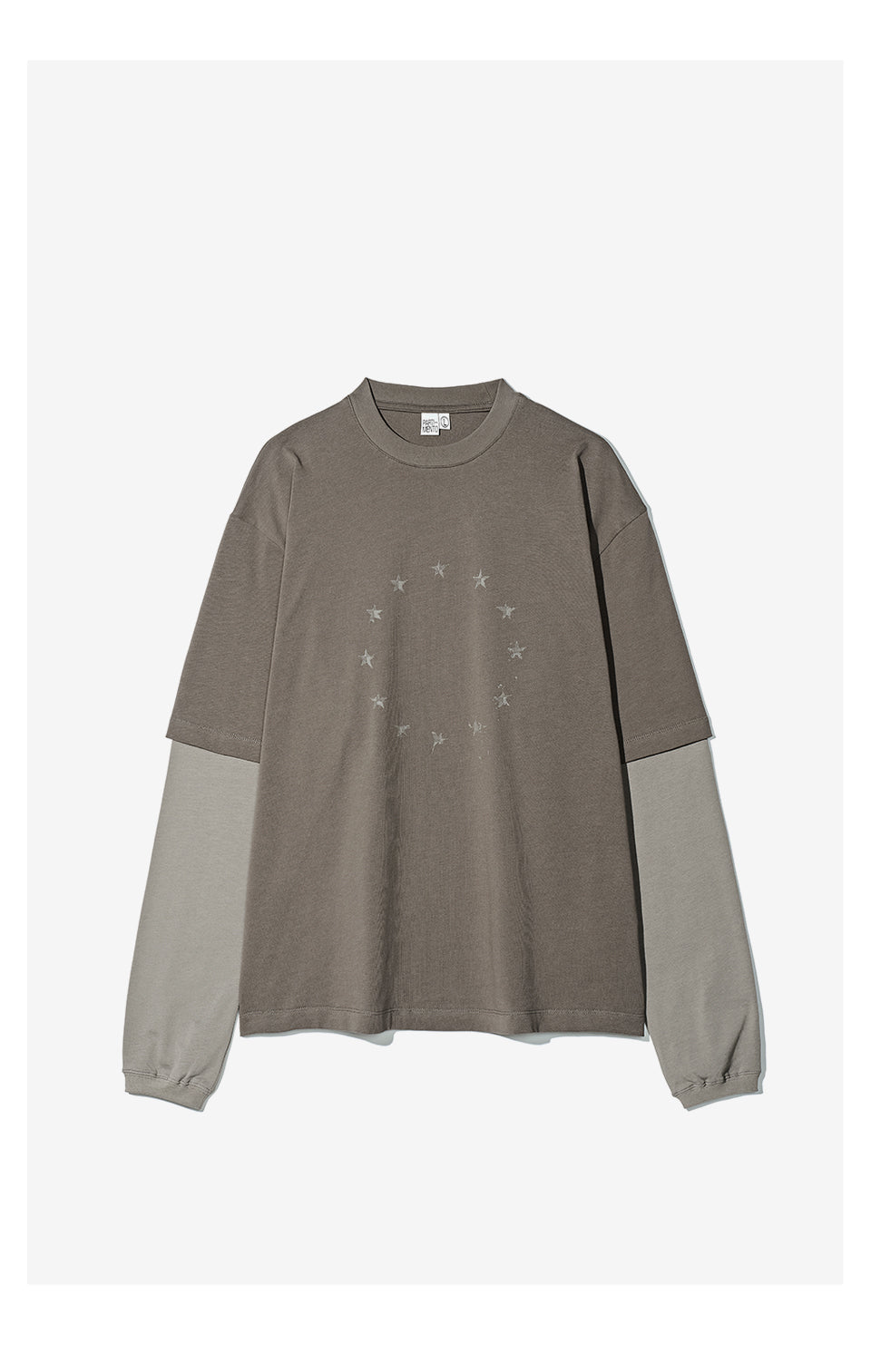 Vintage Two-Piece Look Striped Long Sleeve T-Shirt – Washed Cotton (Men)