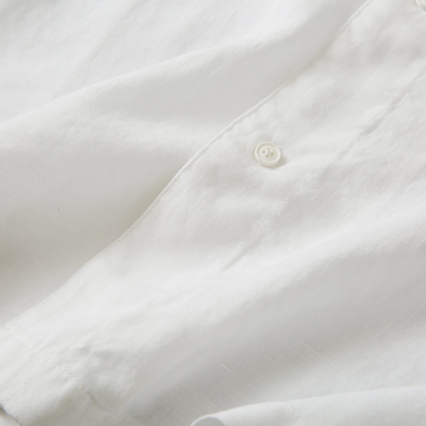 Cool Antibacterial Linen/Lyocell Men's Summer Turn-down Collar Loose Casual Short Sleeve Shirt Top