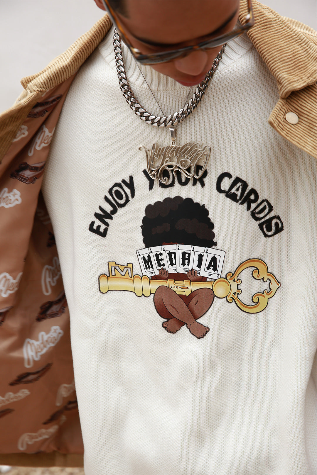 MEDRIA Autumn Winter Trendy Brand Street New Casual Warm Sweater Men Thick Loose Round Neck Couple Knitted Sweater