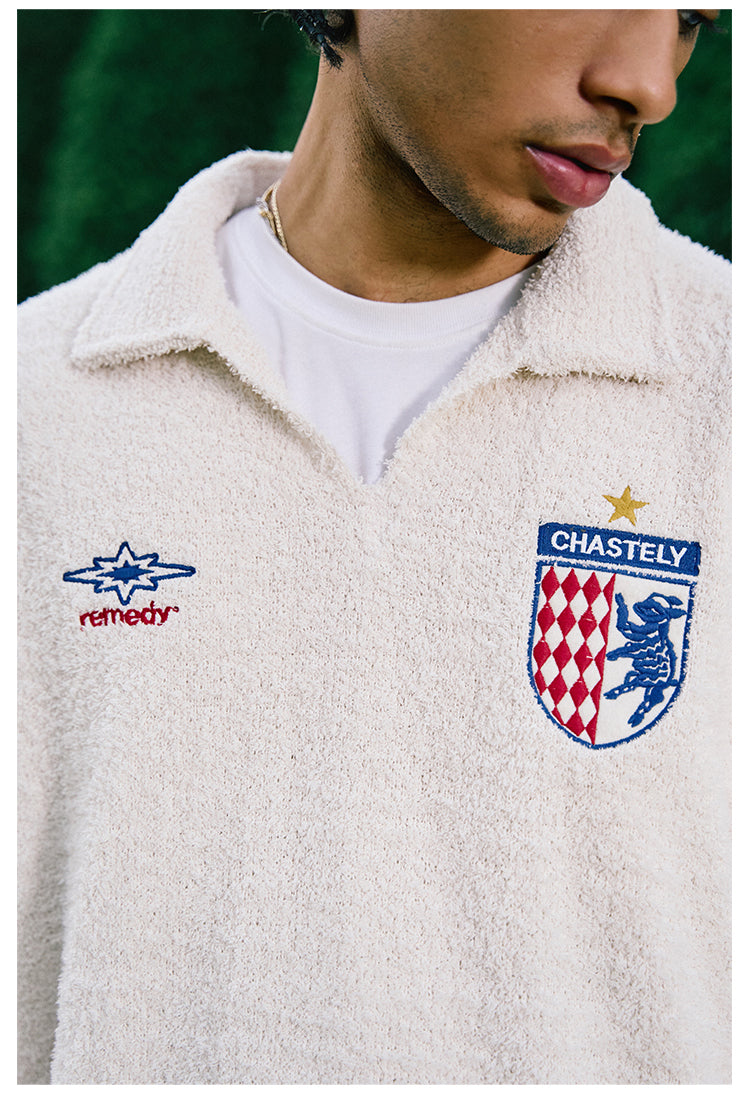 Remedy Inge Sheep” Embroidered Unisex Sweater – American Turn-Down Collar Spring/Autumn Knit