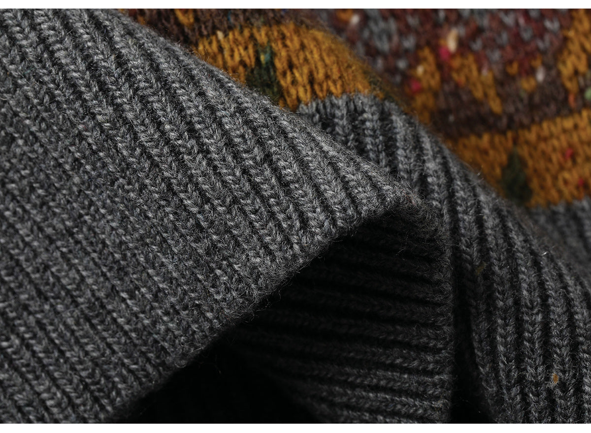 Vintage Fair Isle Wool-Blend Crewneck Sweater – British Heritage Style (Unisex)