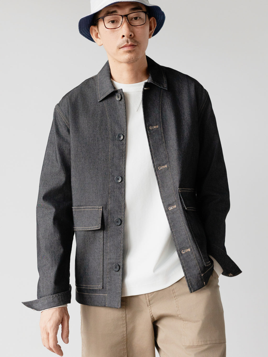 Spring and Autumn Premium Sports Denim Xinjiang Cotton Minimalist Zero Pressure Lightweight Denim Jacket