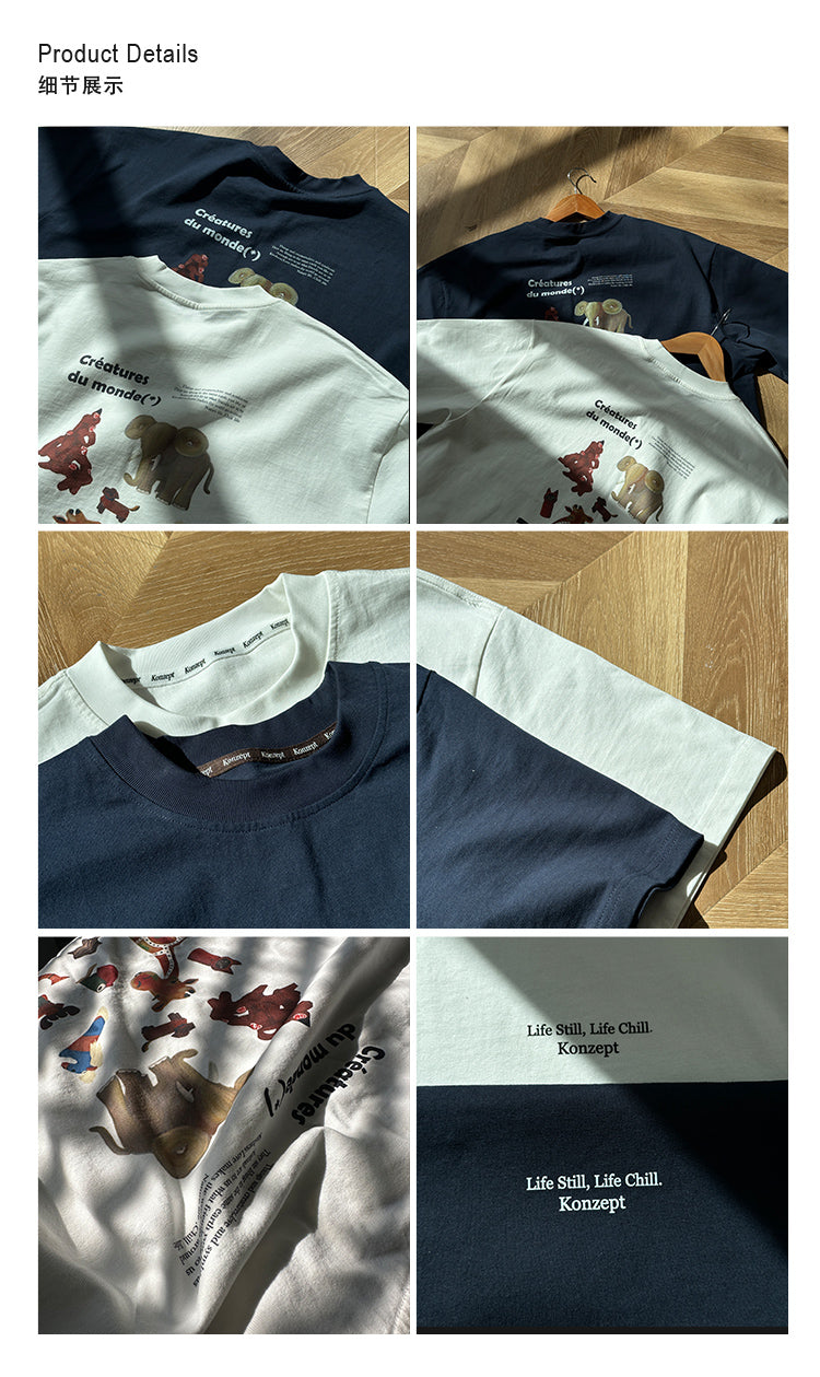 Animal Nature Life Theme Loose Fit Short Sleeve T-Shirt