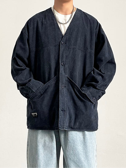 Jacket Cardigan Denim Coat Spring New OOTD Outfit Retro Men's Top