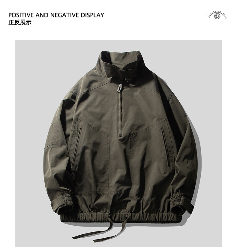 Mountain-Style Vintage Coffee-Brown Workwear Jacket – Casual Cotton Coat (Unisex)