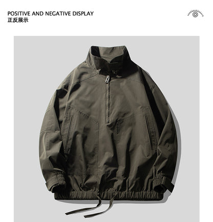 Mountain-Style Vintage Coffee-Brown Workwear Jacket – Casual Cotton Coat (Unisex)