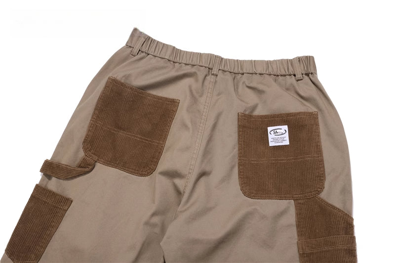 Japanese Cityboy Fashion Brand Loose Street Leisure Corduroy Trousers Washed All-Matching Straight Couple Overalls