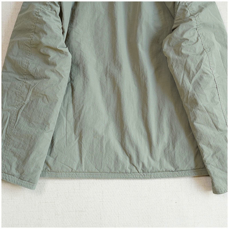 Reversible Quilted Cotton Jacket – Lightweight Loose Fit with Round Neck for Spring/Autumn