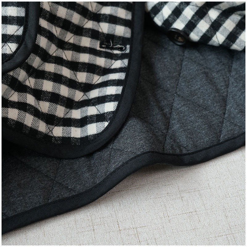 Quilted Cotton Padded Vest — Retro Single-Breasted Sleeveless Outerwear for Autumn/Winter