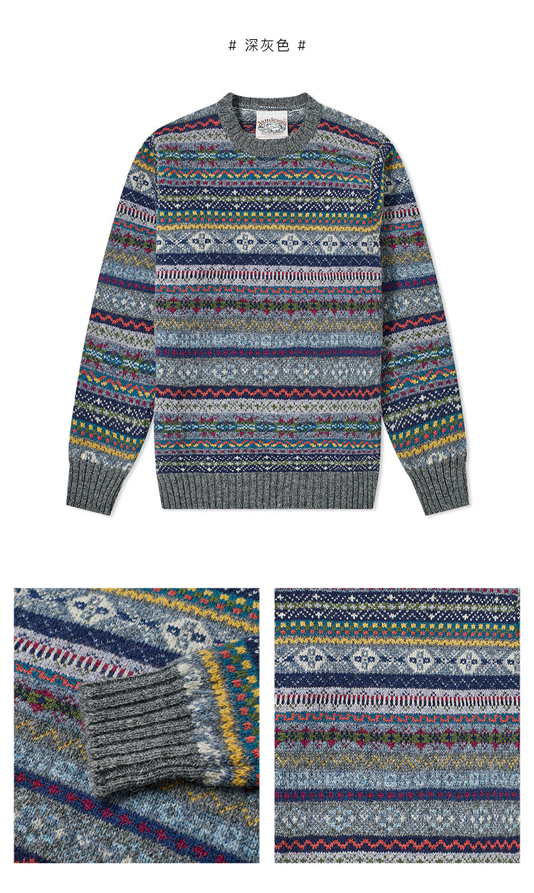 Jamiesons 130-Year Fair Isle Wool Sweater – Scottish Heritage Knit (Unisex)