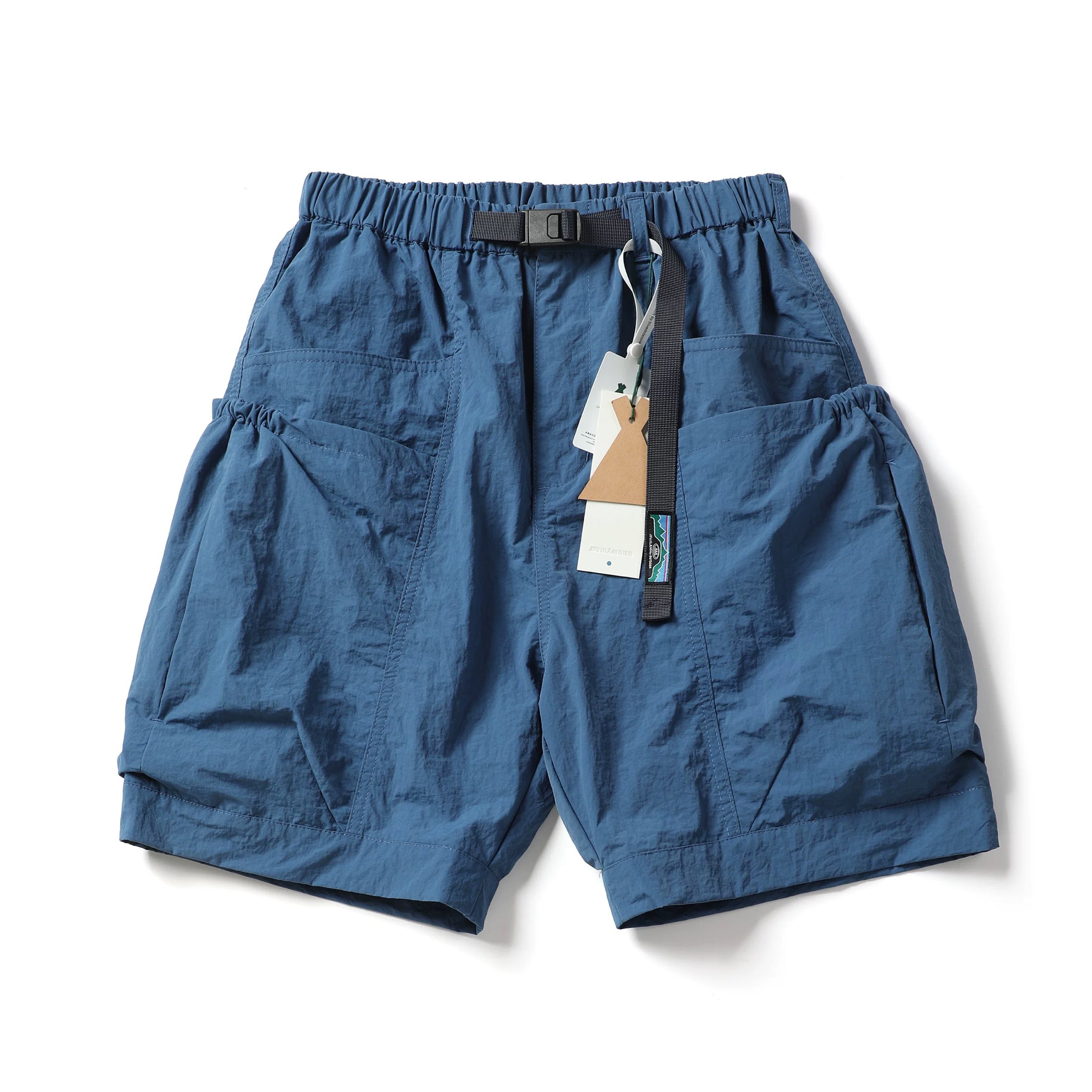 Japanese Retro Large Cargo Shorts Multi-Pocket Unisex Loose Straight