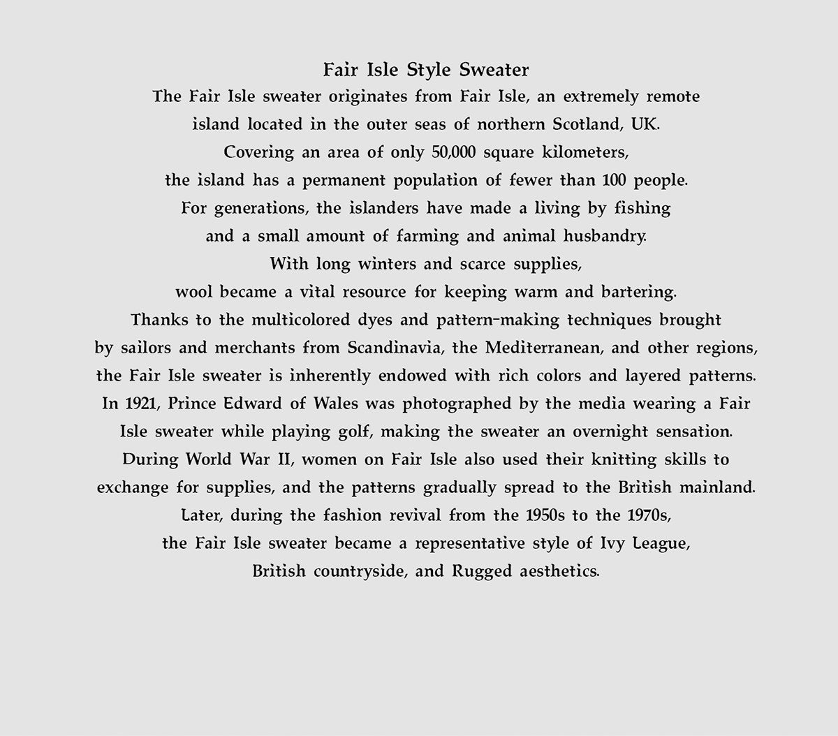 Vintage Fair Isle Wool-Blend Crewneck Sweater – British Heritage Style (Unisex)