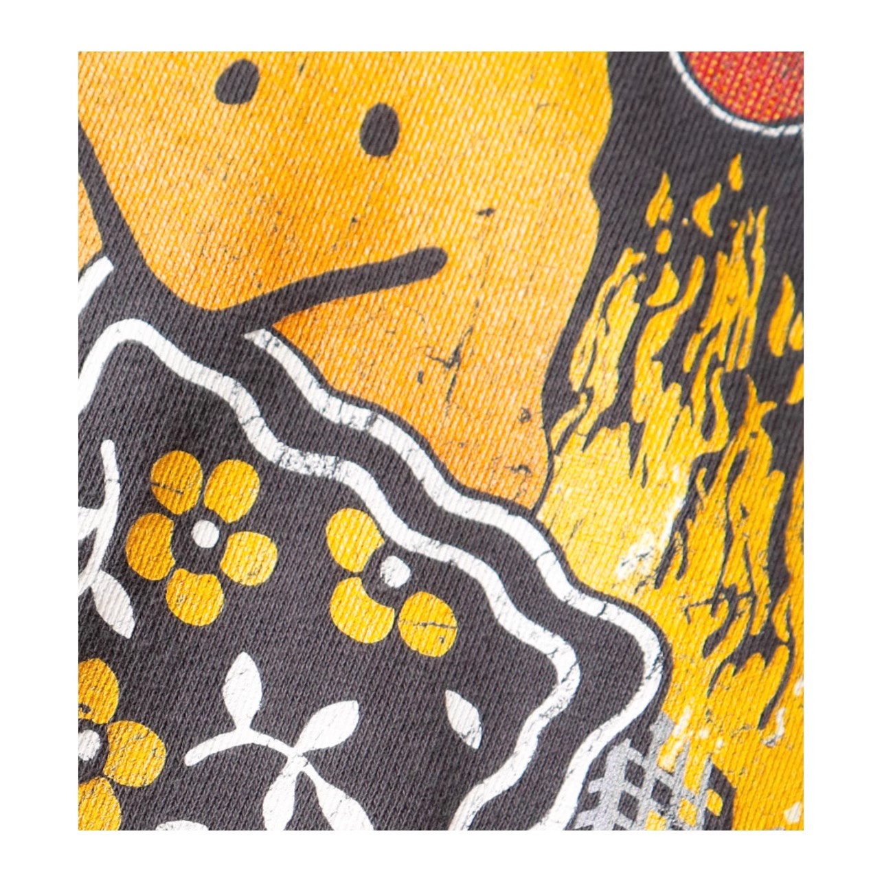 Japanese Retro Washed Cotton-Fleece Hoodie – KAPITAL 25AW Fun Print (Unisex)