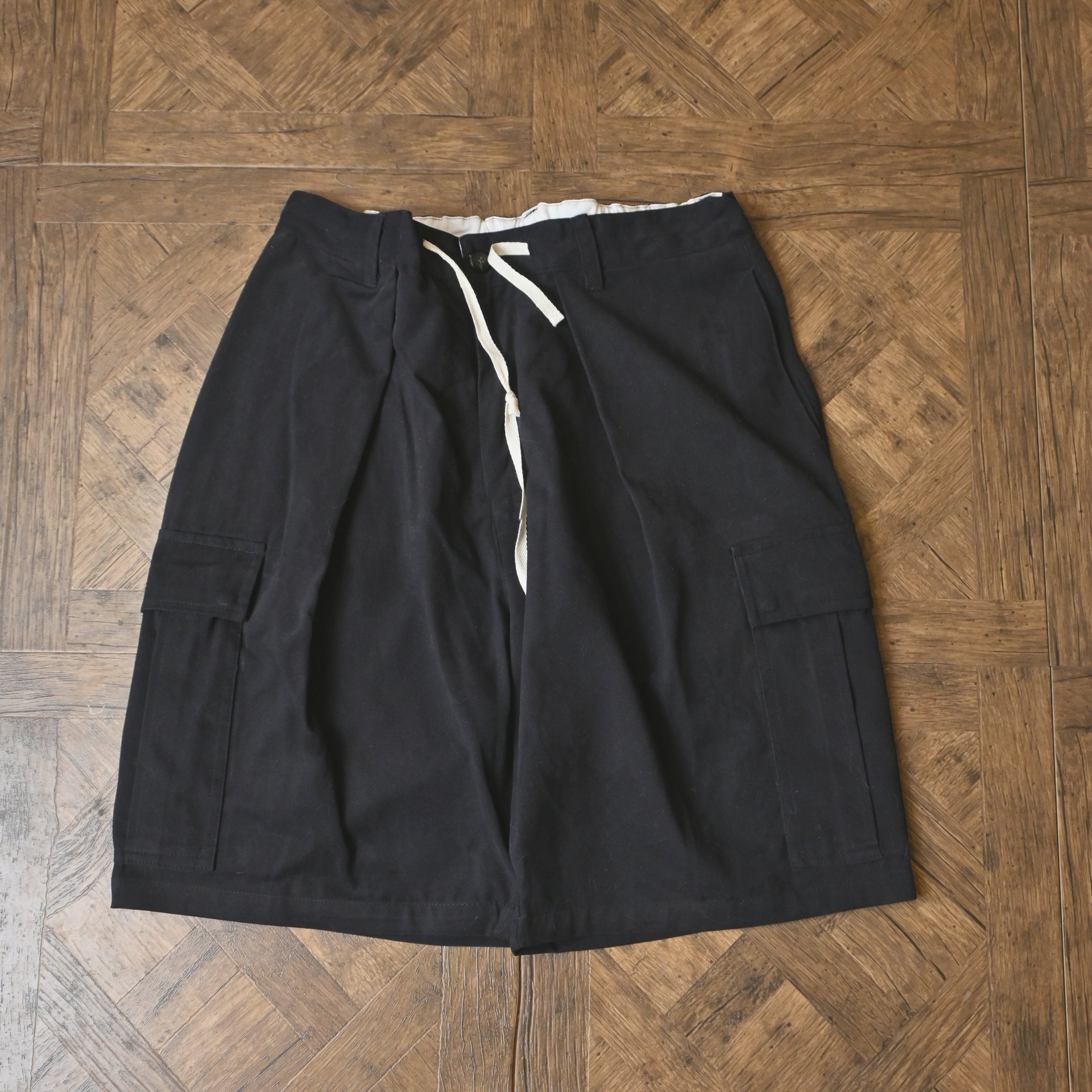 Vintage Oversized Cargo Shorts Balloon Pants A-Line Vintage Five-Point Shorts Trendy All-Cotton Japanese Style