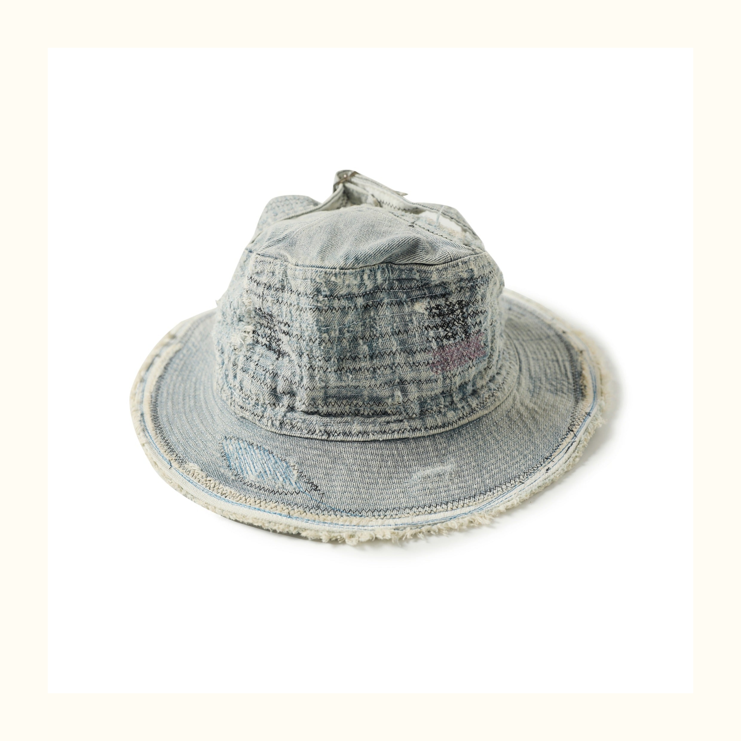 The Old Man and the Sea Vintage Distressed Fisherman Hat Japanese Retro Denim Bucket Hat Unique Fisherman Hat