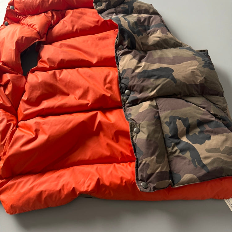 Men's Reversible 90% White Duck Down Camouflage Vest
