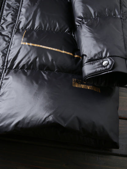 Men's Plus Size Export Overstock Down Jacket - Thickened High-Puff Hooded Mid-Length Cold-Resistant Coat