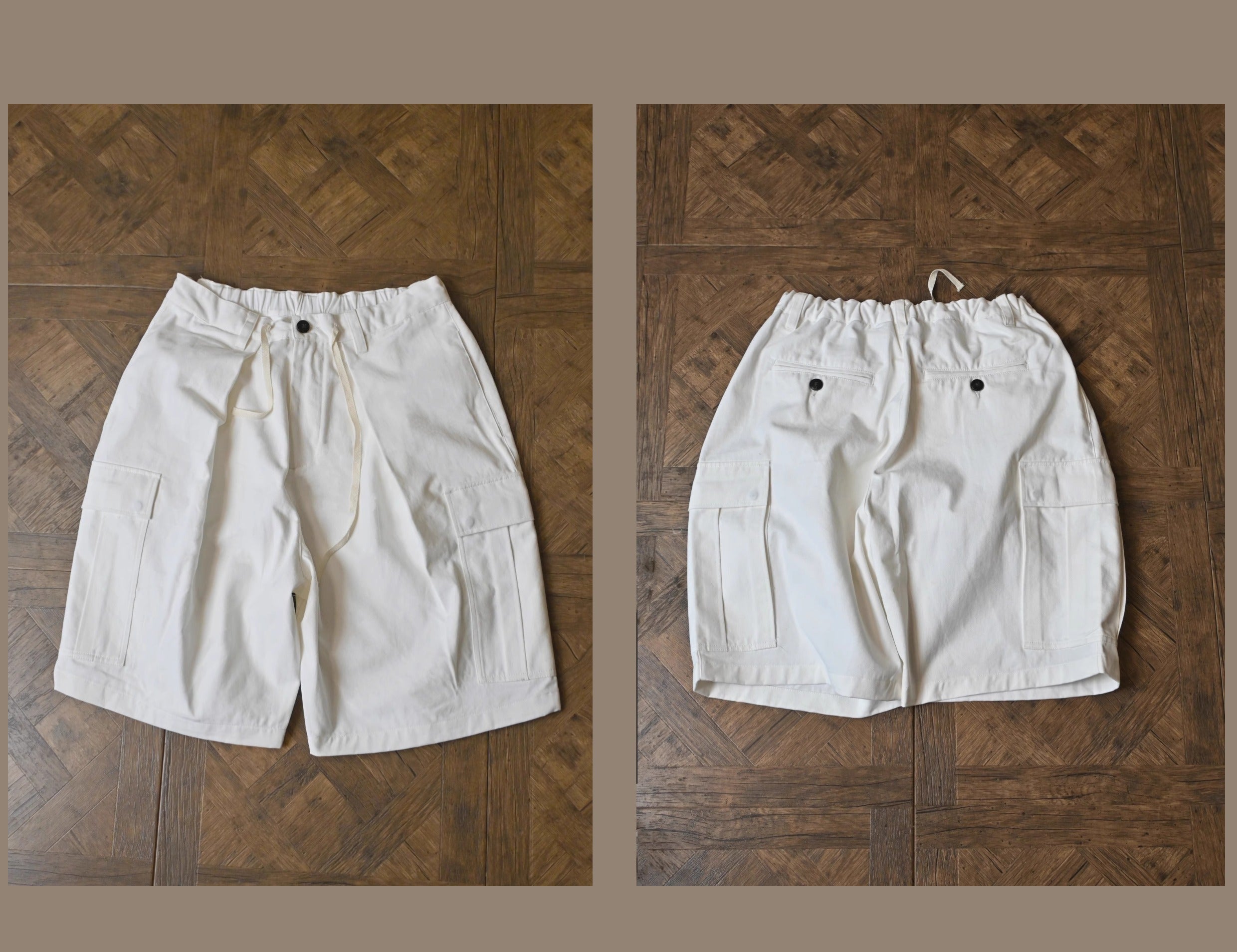 Vintage Oversized Cargo Shorts Balloon Pants A-Line Vintage Five-Point Shorts Trendy All-Cotton Japanese Style