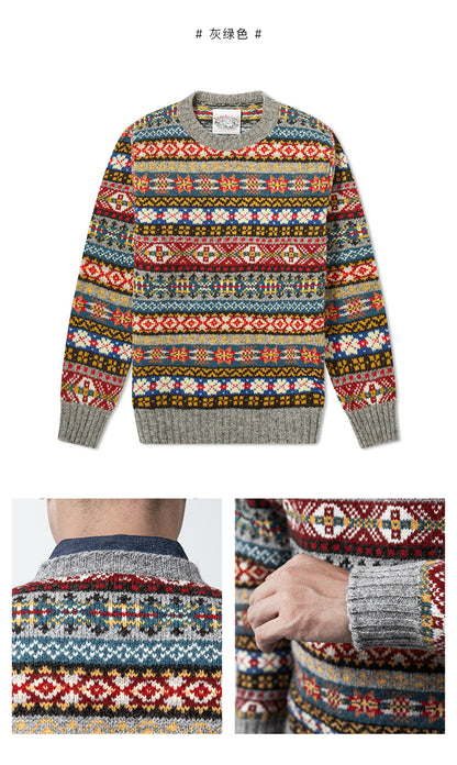 Jamiesons 130-Year Fair Isle Wool Sweater – Scottish Heritage Knit (Unisex)