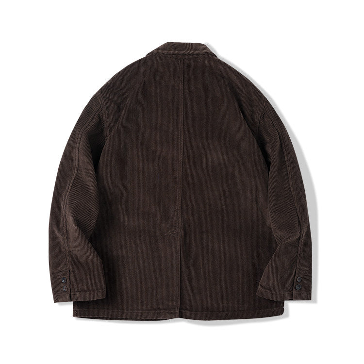 Japanese Corduroy Suit - 8W Cotton Loose Fit Workwear Jacket